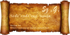 Szécsényi Gyula névjegykártya