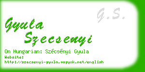 gyula szecsenyi business card